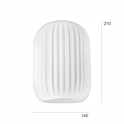 Atsarginis stiklas šviestuvui HARMA E27 21x14 cm balta
