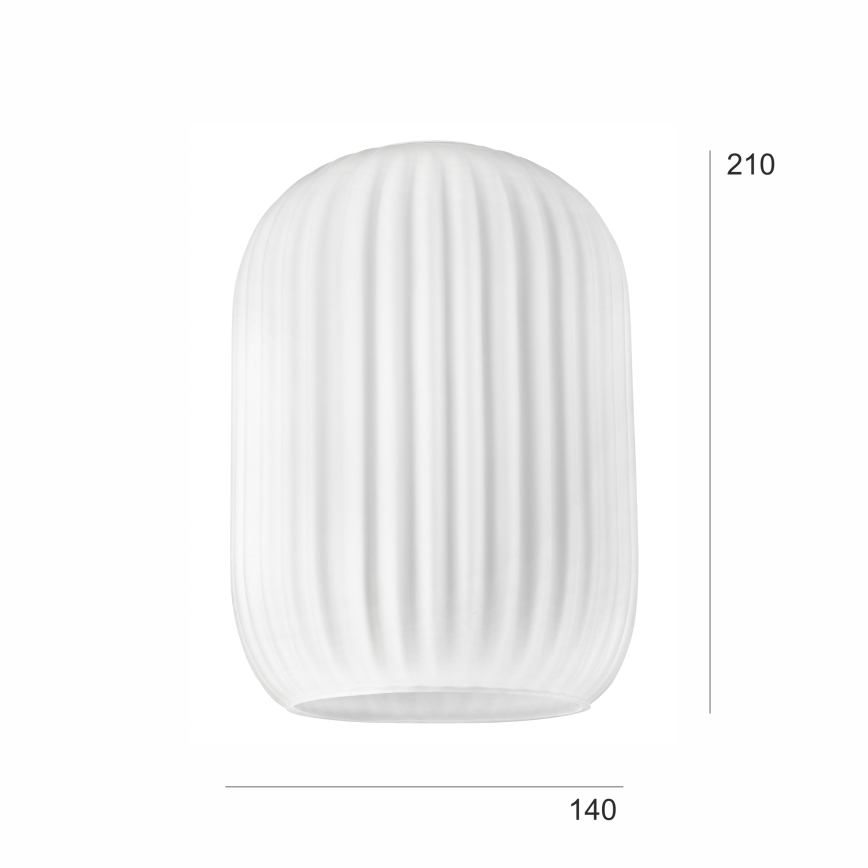 Atsarginis stiklas šviestuvui HARMA E27 21x14 cm balta