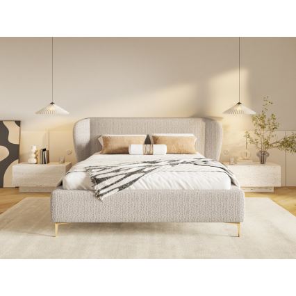 Audinys lova be matraco DALIA 180x200 cm pilka