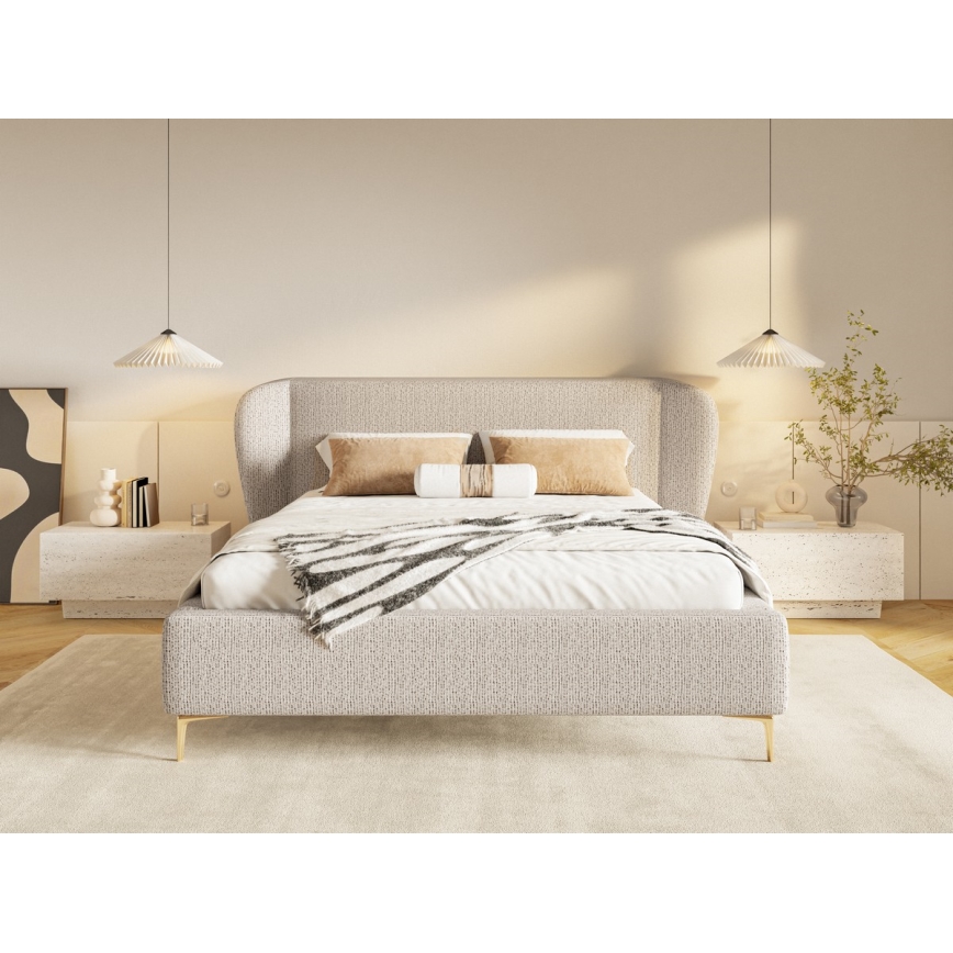 Audinys lova be matraco DALIA 180x200 cm pilka