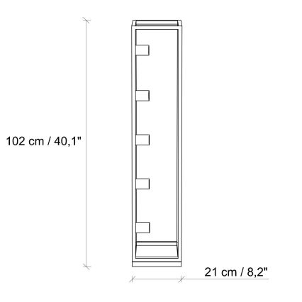 Auksinė grindinė lempa KAFES 5xE27/40W/230V