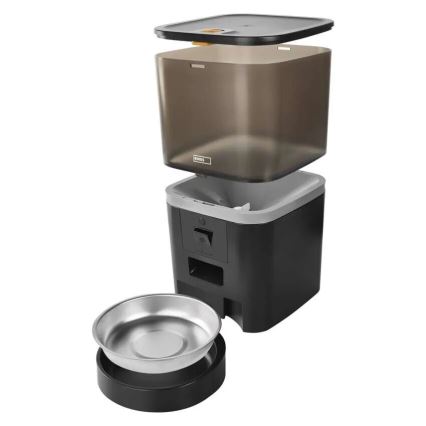 Automatinis pašarų dozatorius su mikrofonu ir Kamera 6l/5V/4xAA Wi-Fi
