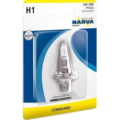 Automobilio lemputė H1 P14.5s/70W/24V - Narva 48702NVAB1