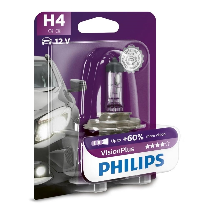 Automobilio lemputė Philips VISION PLUS 12342VPB1 H4 P43t-38/55W/12V