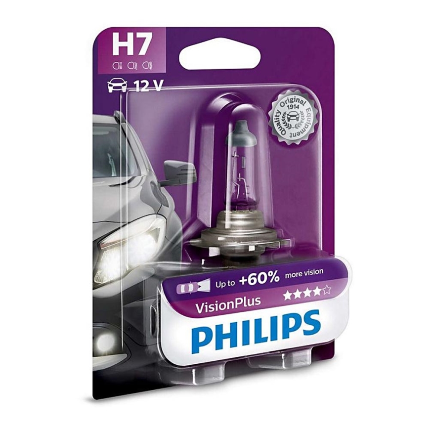 Automobilio lemputė Philips VISIONPLUS 12972VPB1 H7 PX26d/55W/12V