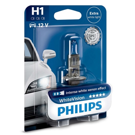 Automobilio lemputė Philips WHITE VISION 12258WHVB1 H1 P14,5s/55W/12V