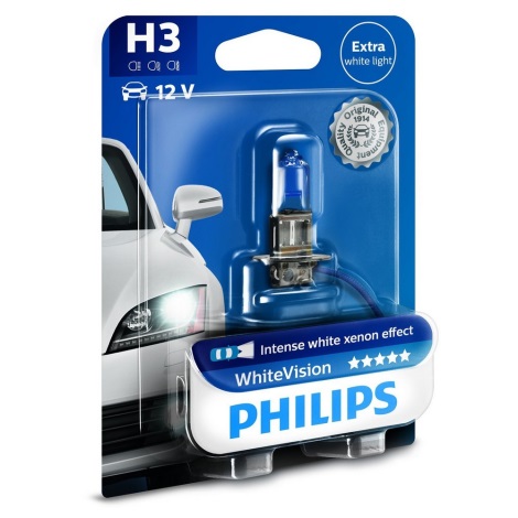 Automobilio lemputė Philips WHITE VISION 12336WHVB1 H3 PK22s/55W/12V