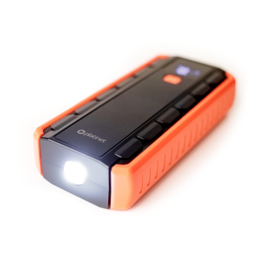 Automobilio starterio komplektas 1000A su maitinimo banku 12000 mAh PD 10W ir LED žibintuvėlis su kabliu ir magnetu
