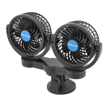 Automobilio ventiliatorius su siurbtuku 7W/12V juoda
