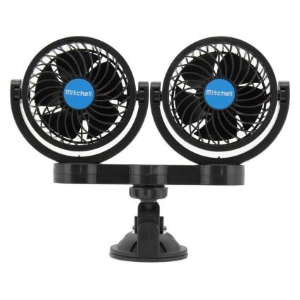Automobilio ventiliatorius su siurbtuku 7W/12V juoda