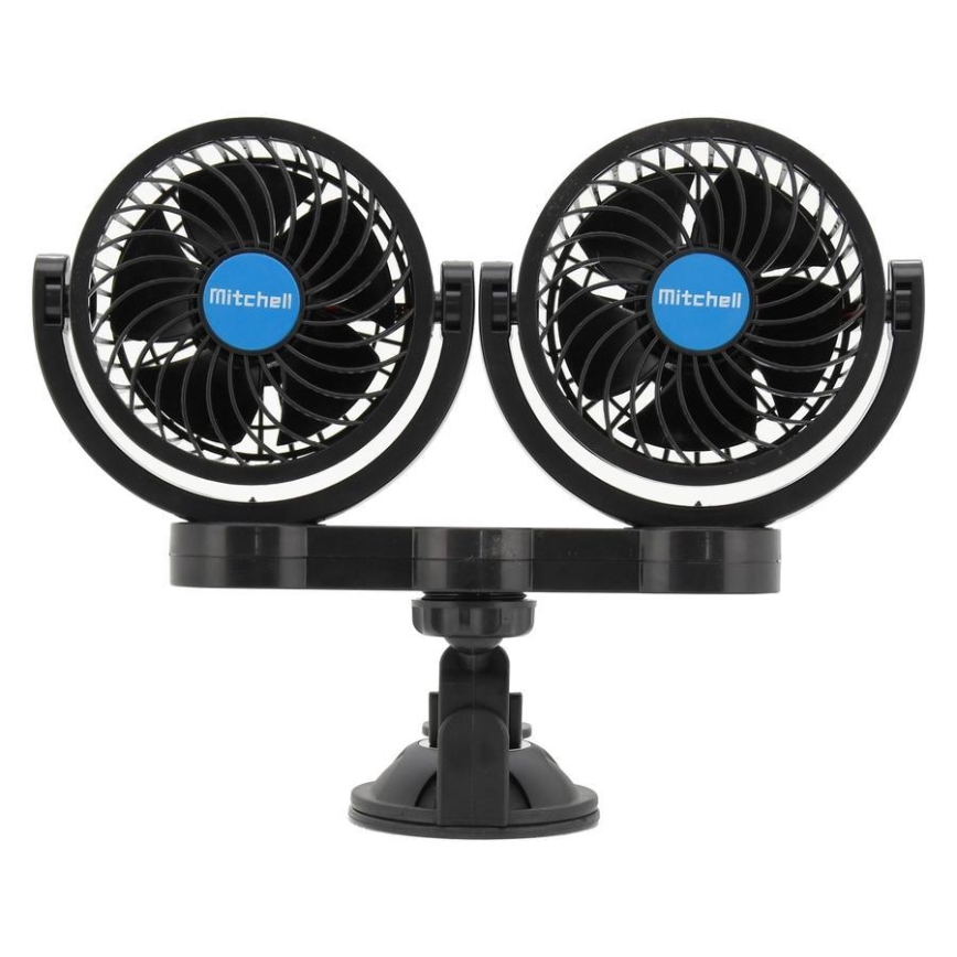 Automobilio ventiliatorius su siurbtuku 7W/12V juoda