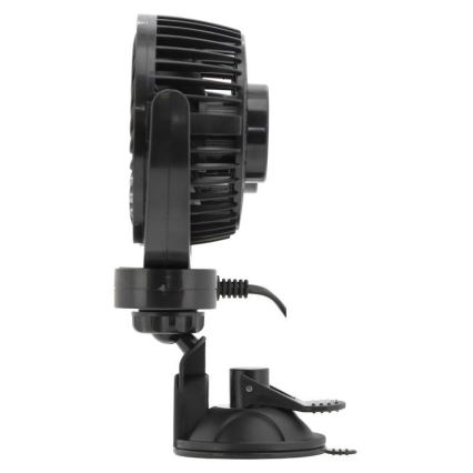 Automobilio ventiliatorius su siurbtuku 7W/12V juoda