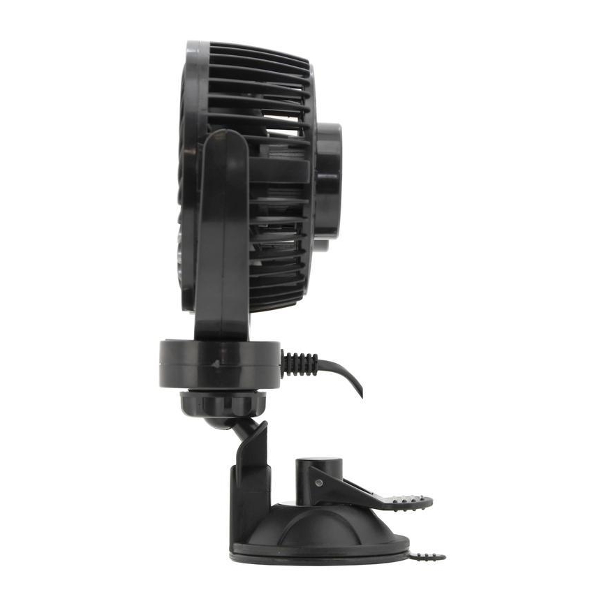 Automobilio ventiliatorius su siurbtuku 7W/12V juoda