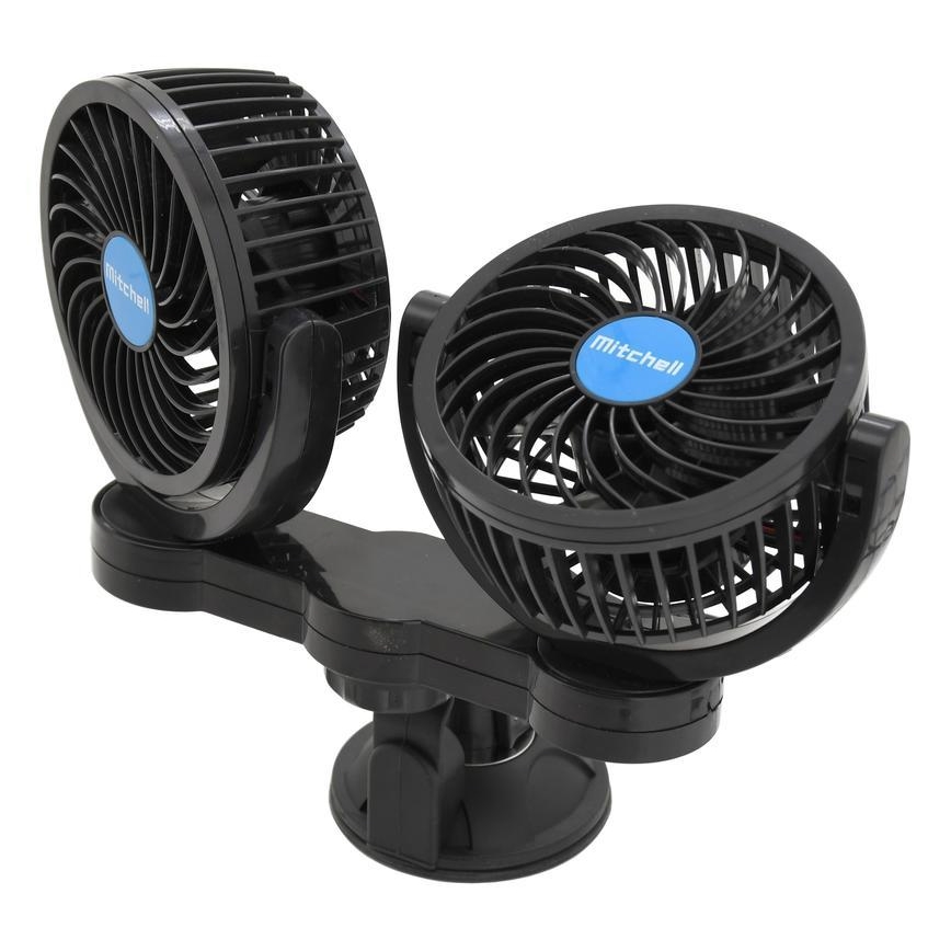 Automobilio ventiliatorius su siurbtuku 7W/12V juoda