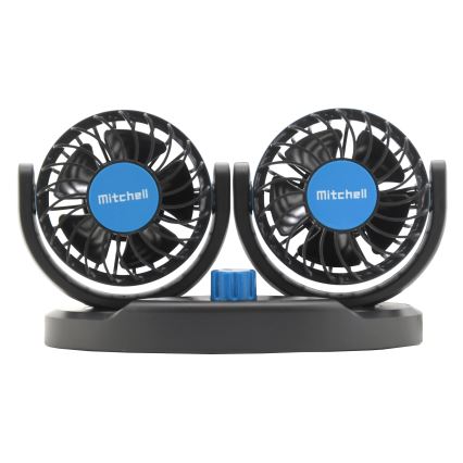 Automobilis dashboard fan Su USB 3W/5V juoda
