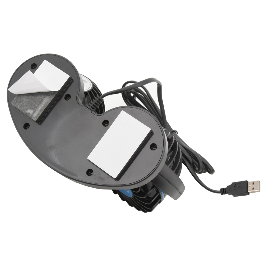 Automobilis dashboard fan Su USB 3W/5V juoda