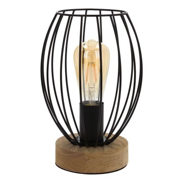 Ąžuolinis stalinis šviestuvas GUNNAR 1xE27/25W/230V