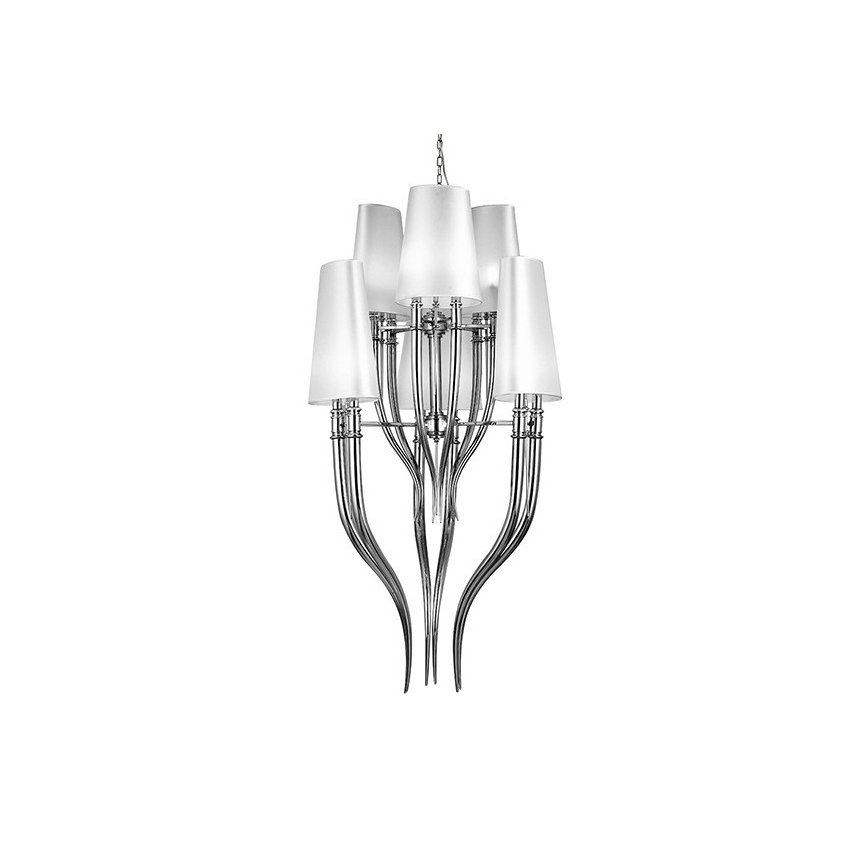 Azzardo AZ0173 - Pakabinamas sietynas ant grandinės DIABLO 12xE14/11W/230V baltas