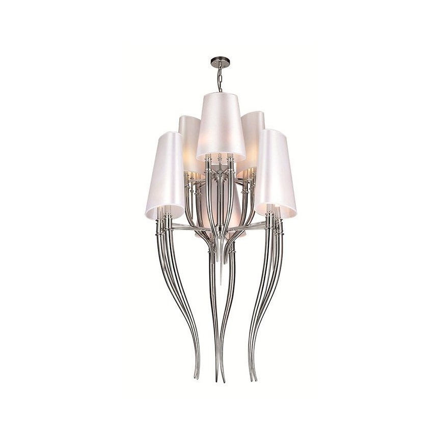 Azzardo AZ0173 - Pakabinamas sietynas ant grandinės DIABLO 12xE14/11W/230V baltas