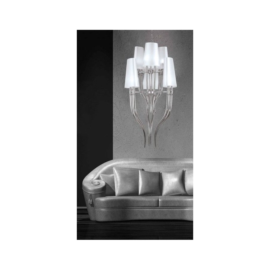 Azzardo AZ0173 - Pakabinamas sietynas ant grandinės DIABLO 12xE14/11W/230V baltas