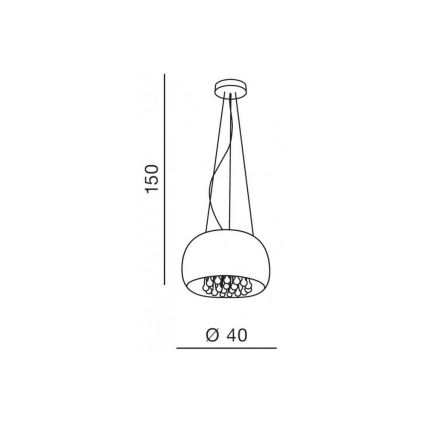 Azzardo AZ0699 - Sietynas, kabinamas ant virvės BURN 5xG9/40W/230V