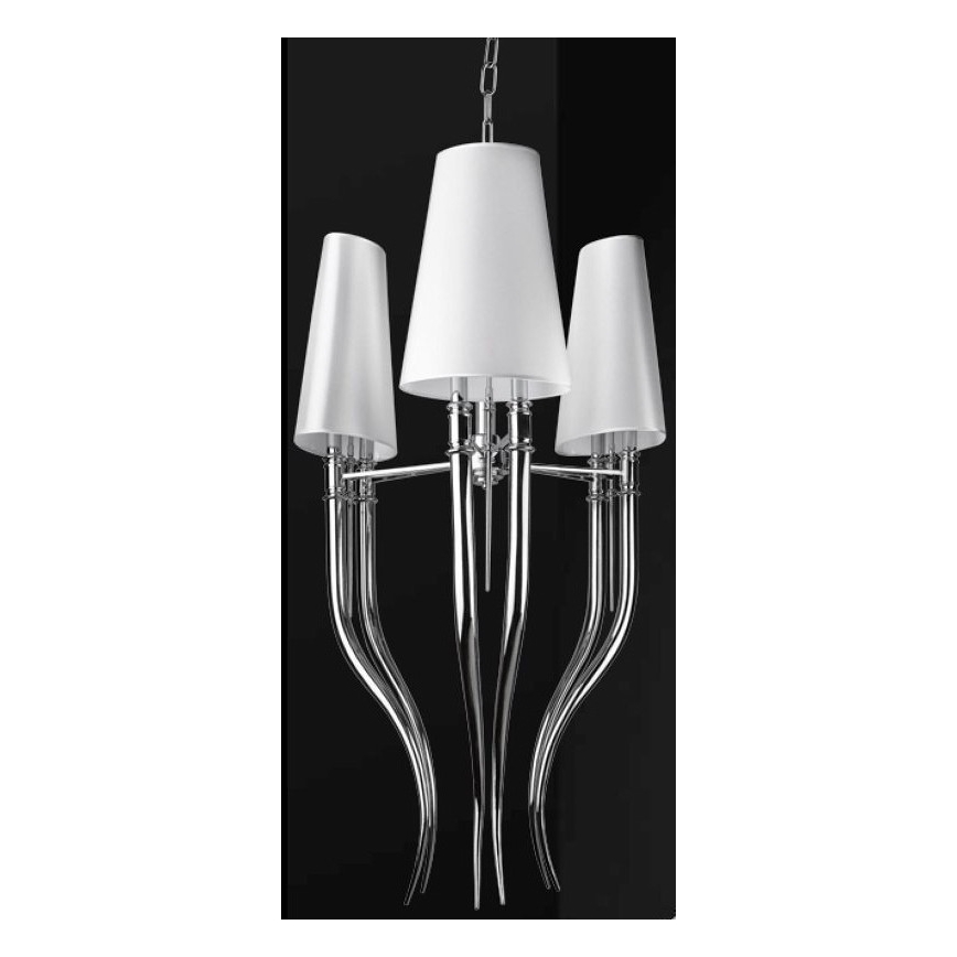 Azzardo AZ1232 - Pakabinamas sietynas ant grandinės DIABLO 6xE14/11W/230V baltas