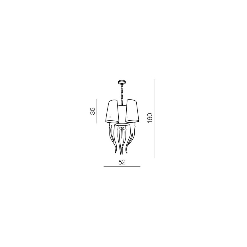 Azzardo AZ1345 - Pakabinamas sietynas DIABLO 6xE14/11W/230V juodas