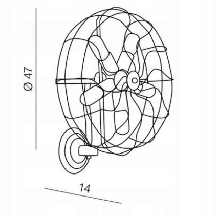 Azzardo AZ1349 - Sieninis šviestuvas FAN 5xE27/60W/230V