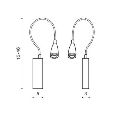 Azzardo AZ1548 - Vonios sieninis akcentinis LED šviestuvas VERONICA 1xLED/3W/230V IP44