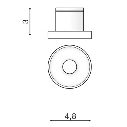 Azzardo AZ2234 - LED įleidžiamas lubinis šviestuvas OKA 1xLED/3W/230V