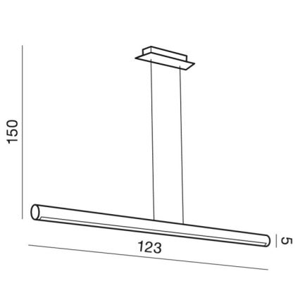 Azzardo AZ2701 - LED sietynas, kabinamas ant virvės ALBERO 1xLED/50W/230V