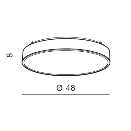 Azzardo AZ2716 - LED pritemdomas lubinis šviestuvas COLLODI 1xLED/50W/230V + nuotolinio valdymo pultas