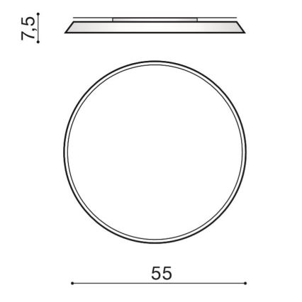 Azzardo AZ2739 - LED lubinis šviestuvas CORTONA LED/50W/230V 4000K