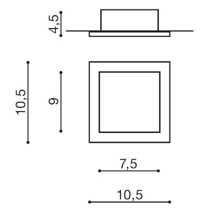 Azzardo AZ2801 - Įleidžiamas šviestuvas MINORKA 1xGU10/50W/230V