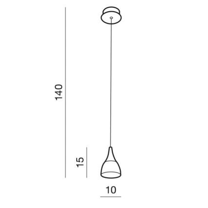 Azzardo AZ2847 - LED sietynas, kabinamas ant virvės DALMATIA 1xLED/5W/230V