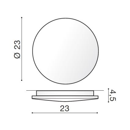 Azzardo AZ2853 - LED lubinis lauko šviestuvas ANCONA 1xLED/24W/230V IP54