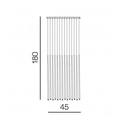 Azzardo AZ3424 - LED sietynas, kabinamas ant virvės LOUISE 14xLED/3W/230V