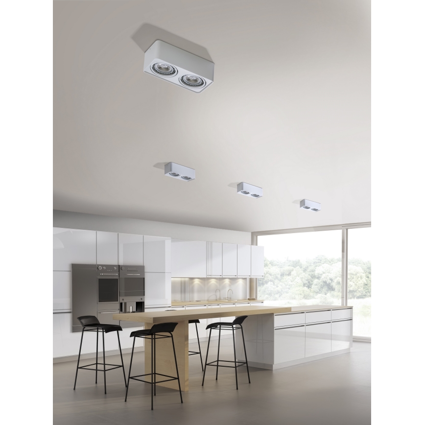 Azzardo AZ4132 - Akcentinis šviestuvas PAOLA 2xGU10-ES111/16W/230V baltas