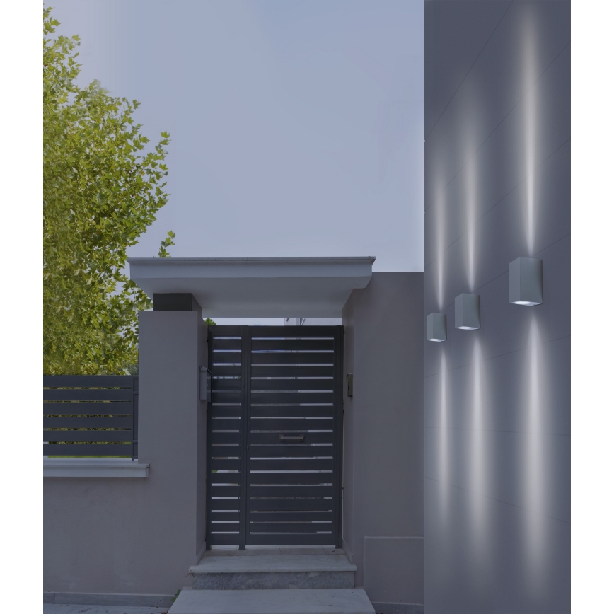 Azzardo AZ4267 - Lauko sieninis šviestuvas RIMINI 1xGU10/35W/230V IP54 kvadratas