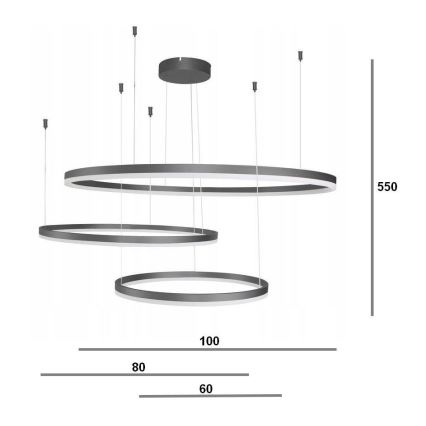 Azzardo AZ4707 - LED Pakabinamas sietynas HALO LED/130W/230V juodas