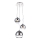 Azzardo AZ4750 - Pakabinamas sietynas BALL 3xE27/40W/230V apvalus