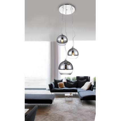Azzardo AZ4750 - Pakabinamas sietynas BALL 3xE27/40W/230V apvalus