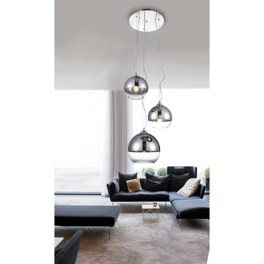 Azzardo AZ4750 - Pakabinamas sietynas BALL 3xE27/40W/230V apvalus