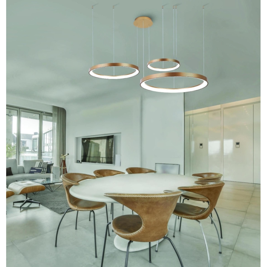 Azzardo AZ5023 - LED Reguliuojamas pakabinamas sietynas AGNES LED/60W/230V diametras 78 cm auksas