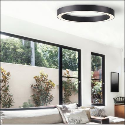 Azzardo AZ5041 - LED Pritemdomas lubinis šviestuvas MARCO LED/100W/230V juoda + nuotolinio valdymo pultas