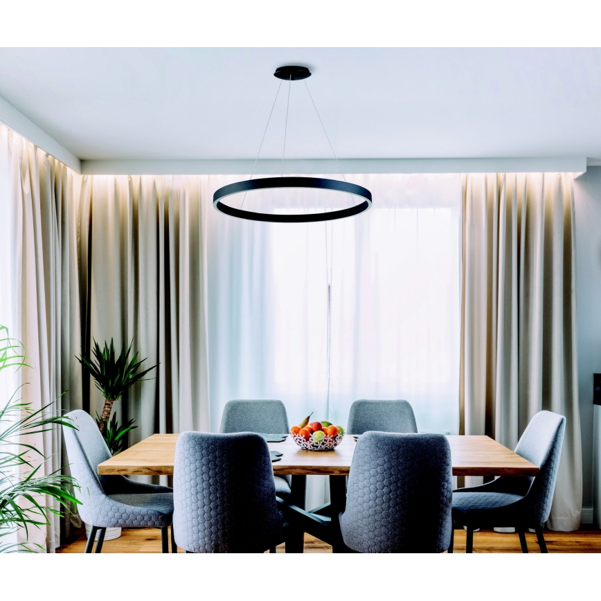 Azzardo AZ5050 - LED Reguliuojamas pakabinamas sietynas MARCO LED/80W/230V juoda + nuotolinio valdymo pultas