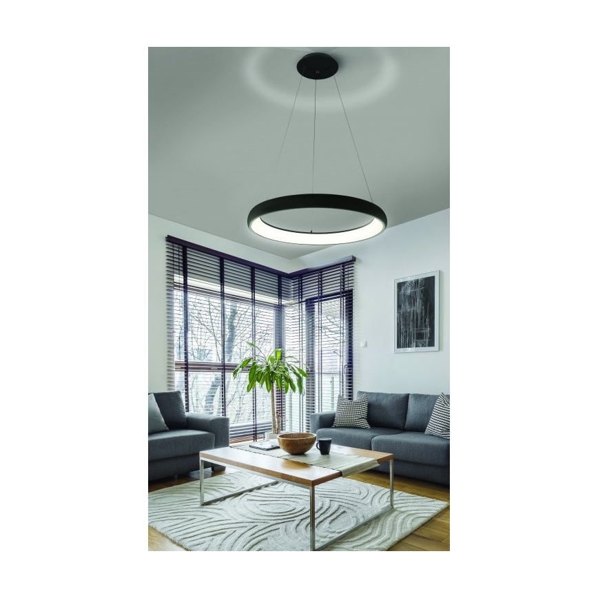 Azzardo AZ5063 - LED Reguliuojamas pakabinamas sietynas ANTONIO LED/50W/230V juoda + nuotolinio valdymo pultas