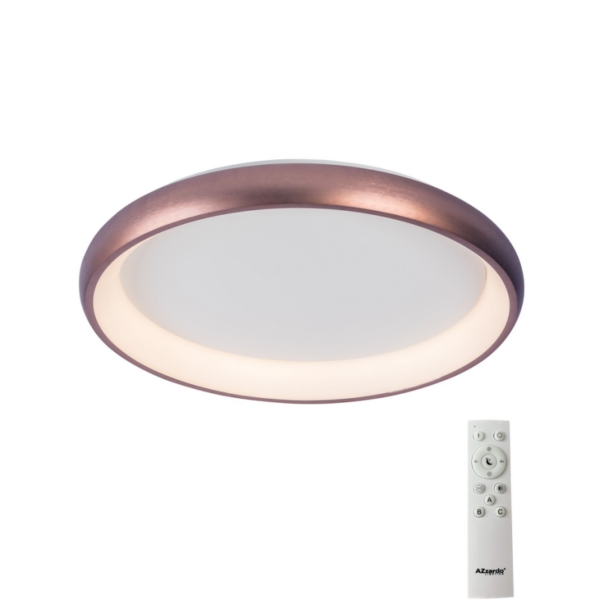 Azzardo AZ5068 - LED Pritemdomas lubinis šviestuvas ANTONIO LED/32W/230V ruda + nuotolinio valdymo pultas