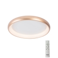 Azzardo AZ5070 - LED reguliuojamas lubų šviestuvas ANTONIO LED/32W/230V auksinės spalvos + nuotolinio valdymo pultas