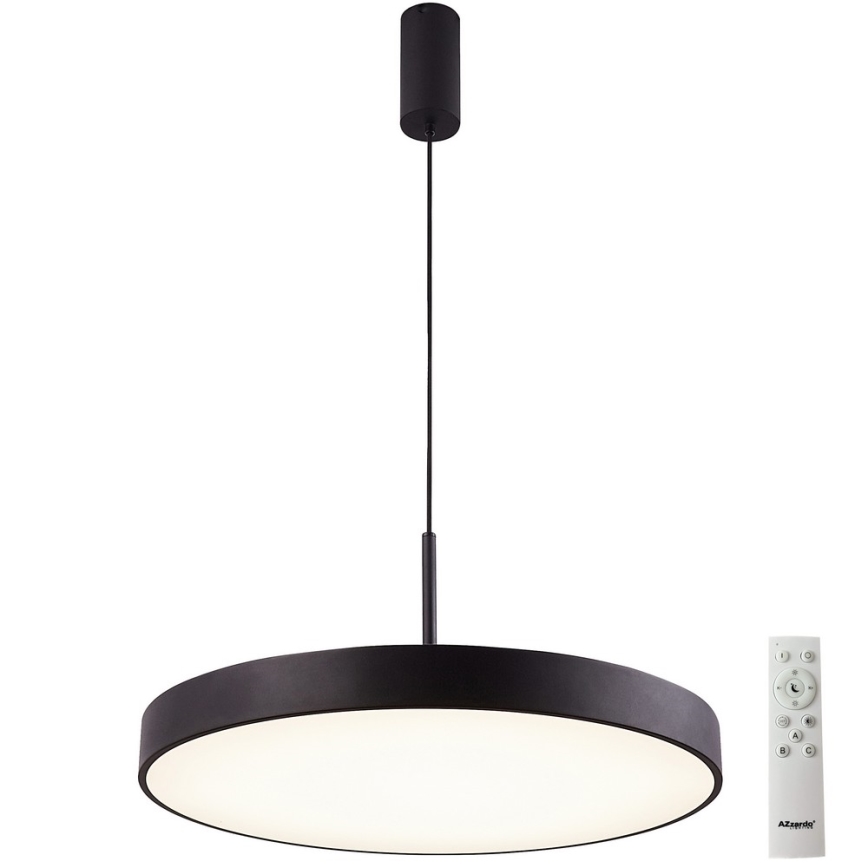 Azzardo AZ5088 - LED Reguliuojamas pakabinamas sietynas MARCELLO LED/30W/230V juoda + nuotolinio valdymo pultas